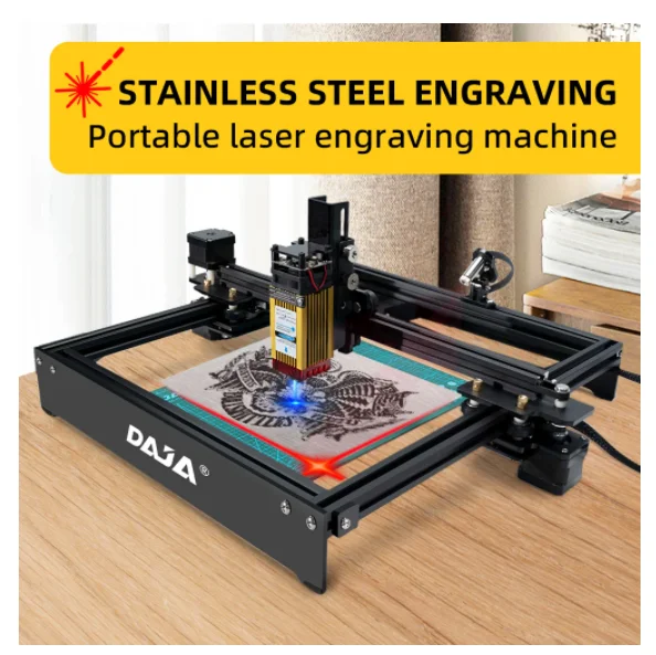 DAJA D3 Professional Diode Desktop with Auto Feeder Bangalore Rock Bangkok 360 Degree Laser Engraving Machine for Toothbrush