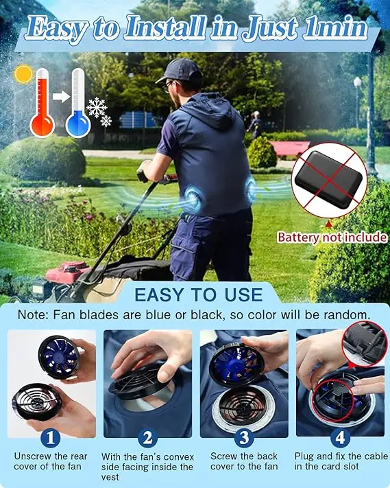 Cooling Vest For Men Women Usb Battery Powered Wearable Ac Vest 3 Speed