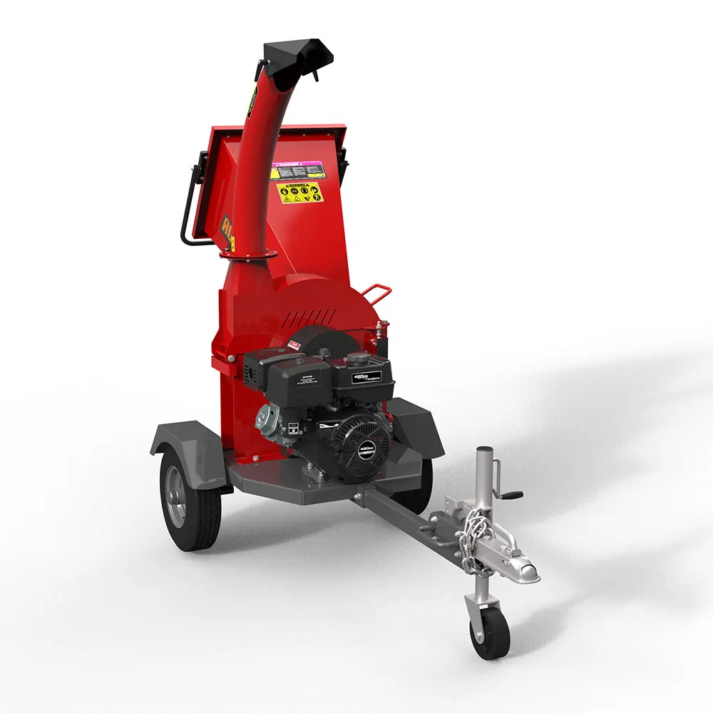 15hpガソリンエンジンドラムウッドチッパー6.5HPガソリン駆動ATV