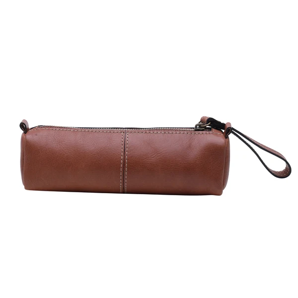 Multifunctional Casual Fashion Zipper Genuine Leather Pencil Bag Wallets Clutch Bag