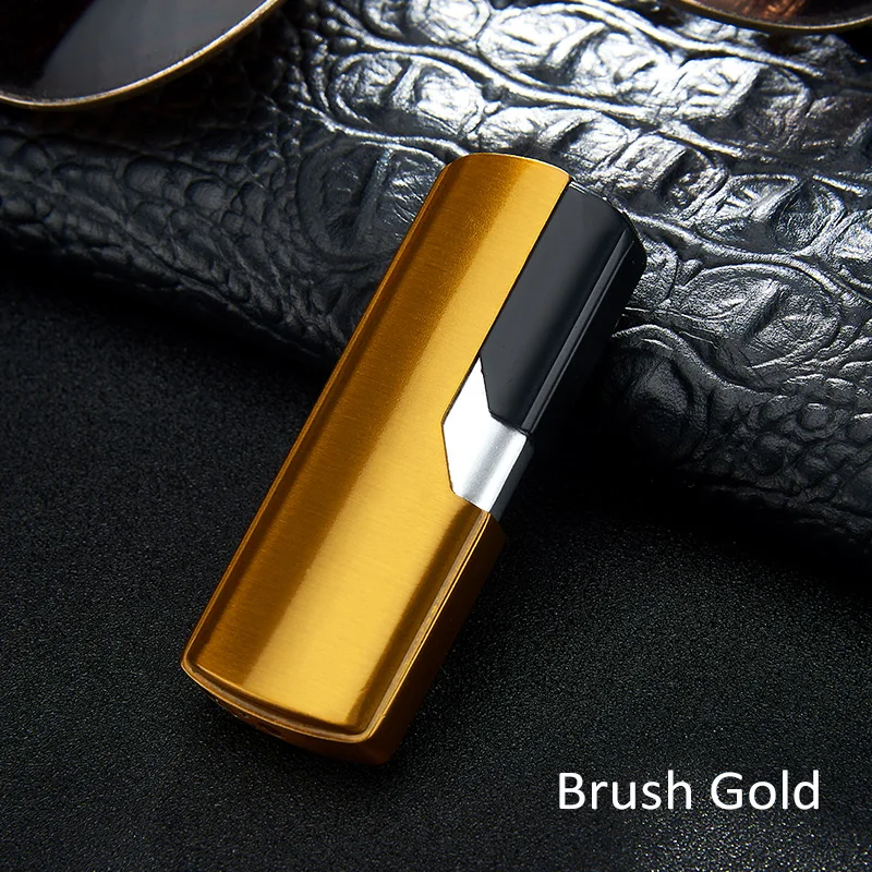 Refillable Windproof Small Metal Lighter Custom logo Straight Blue Jet Flame Cigar Torch Lighter