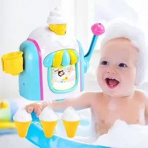 ITTL Non-toxic Ice Cream Bath Toy Bath Bubble Machine