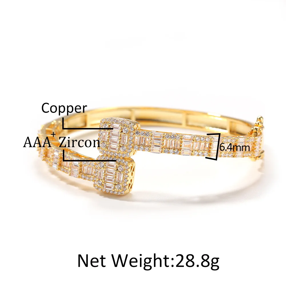 Spices Custom CZ Zircon Bangles Personality Custom Name Bracelet