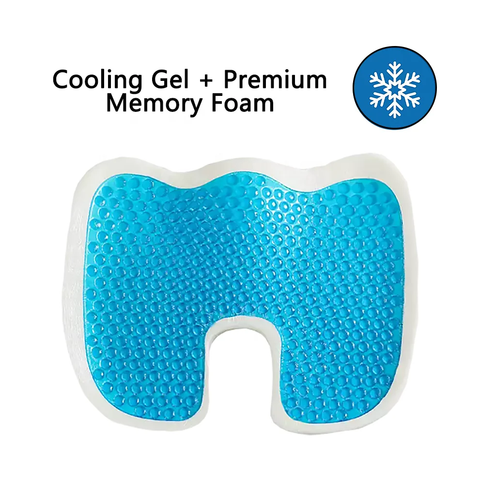 Gran oferta, cómodo gel para coxis, coxis, cojín ortopédico mejorado para  asiento de espuma viscoelástica para silla de oficina, silla de ruedas de 
