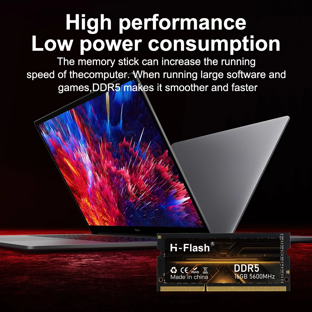 H-Flash DDR5 RAM for Gaming: 8GB, 16GB & 32GB SODIMM 4800MHz