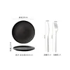 20cm straight-edged stone-patterned cutlery set