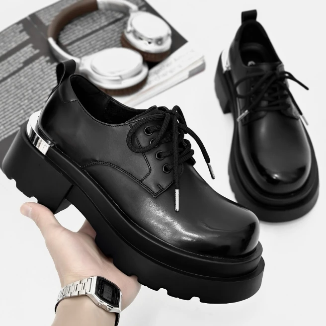Up-4955r British Style Men's Work Platform Shoes for Business