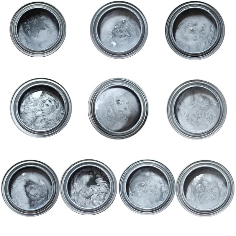 Car Paint Mixing System Refinish 1K Acrylic Silver Gray Metallic Car Coating Paint Car Paint Silver Color Base Sparkle