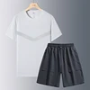 White [T-shirt] +Dark Gray[short]
