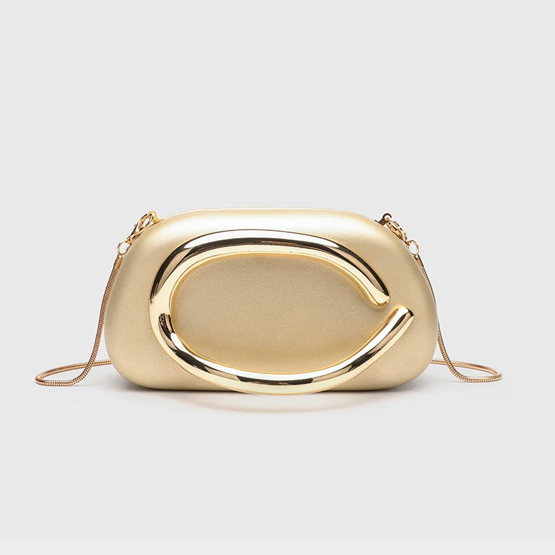 Women's Evening Clutch Purse With Detachable Strap - Luxurious Leather Wedding Party Bag