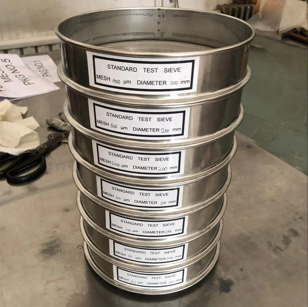 Tamiz De Análisis Para Inspección De Mutreo, Tamiz De Prueba De Laboratorio Tándar 304 SUS, Filtro De Malla, Marco De Cromado, Diámetro De 20cm