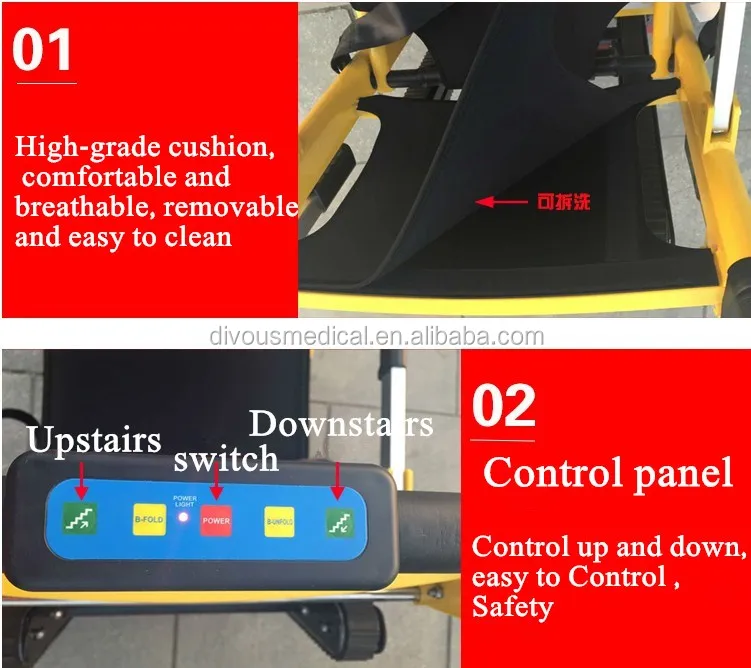 Compact Multi-Function Rehab Crawler Lifting Power Chair ECO Battery Electric Stair Climbing Wheelchair for Elderly Disabled