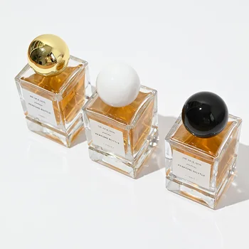 Best Selling Square Perfume Bottle Black 30ml 50ml 100ml Perfume Glass Bottle Luxury Perfume Bottle With Gift Box Packaging