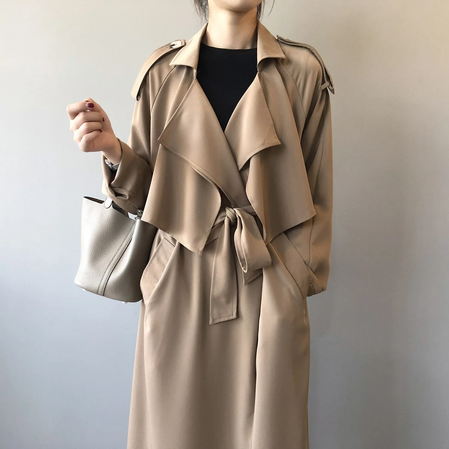 Haute qualité automne hiver coréen et japon Style femme Trench