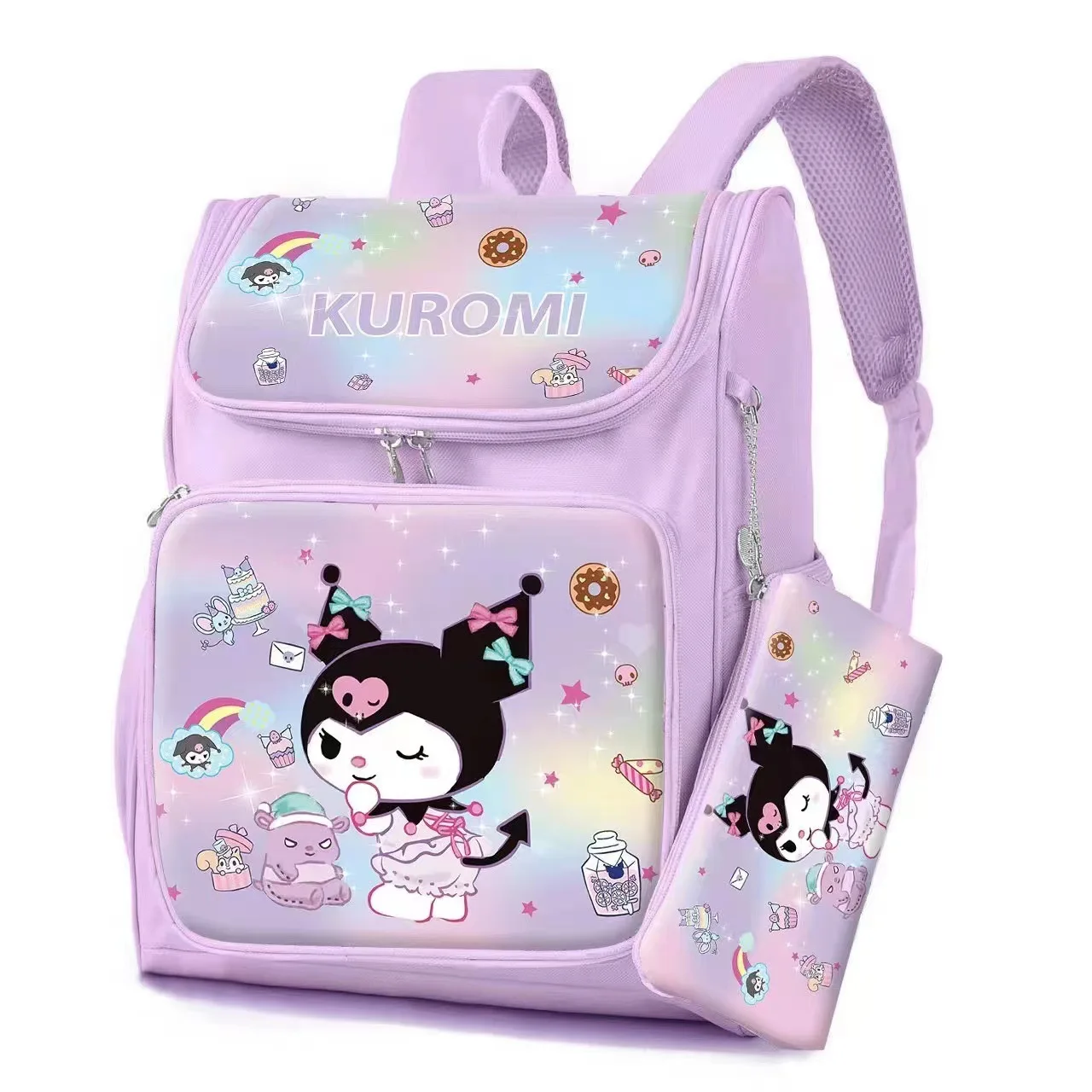 New Sanrio Series Cartoon Student Backpack Kitty Kuromi Anime Student