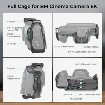 SmallRig Camera Cage Basic Kit for Blackmagic Design Cinema Camera 6K, Full Cage for BMCC 6K- 4574 detail image