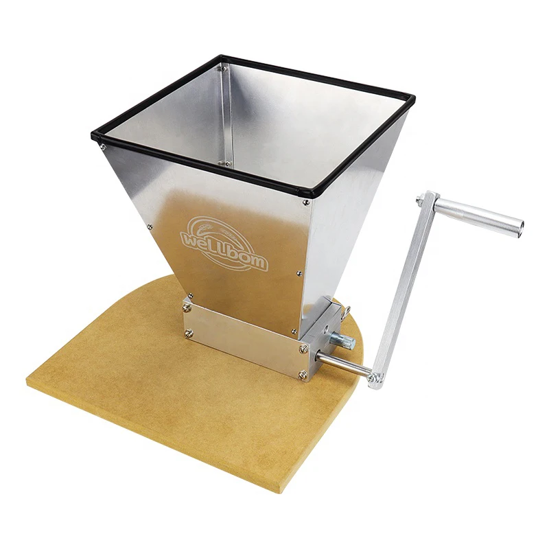 2 ролика из нержавеющей стали ручная Регулируемая дробилка для ячменя мельница зернового солода домашнего пивоварения