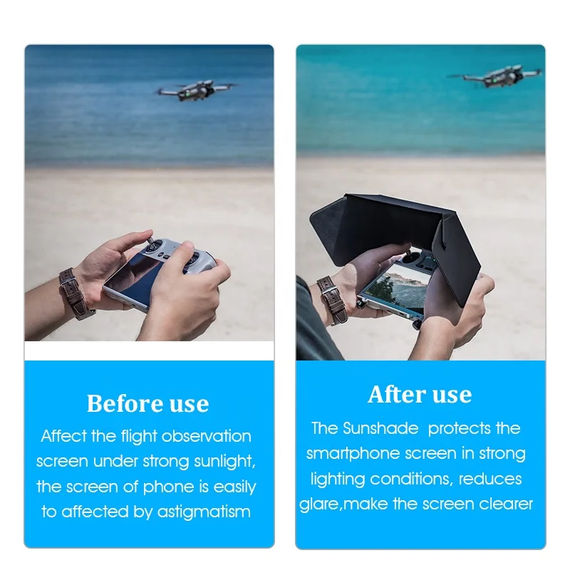 STARTRC Phone Screen Foldable Sunshade Cover Sun Hood for DJI Mini 3 PRO for DJI RC Smart Remote Control Drone Accessories