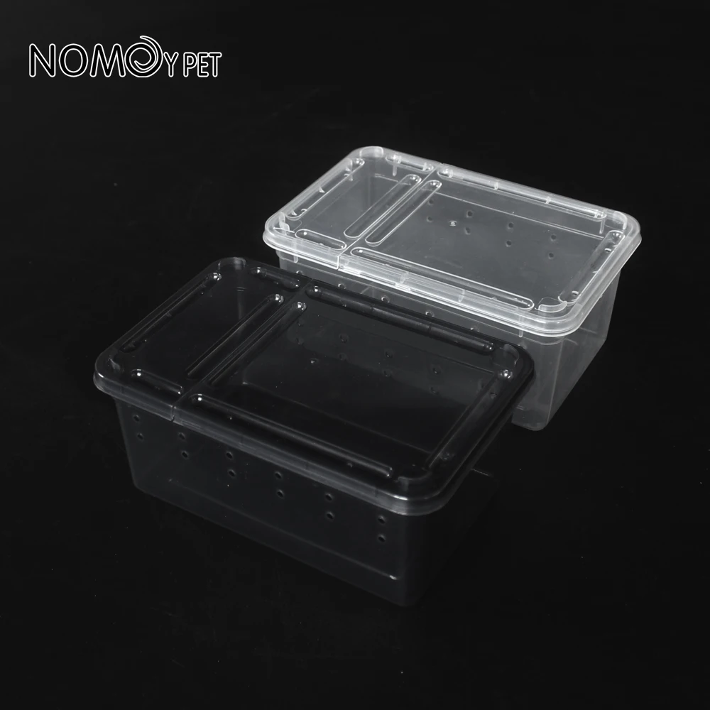Factory Direct Sale Cheap Mini Small Transparent Plastic Reptile Box Transport Box for Snake Leopard Gecko Frog