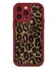 Wine Red-Brown Large Leopard Print