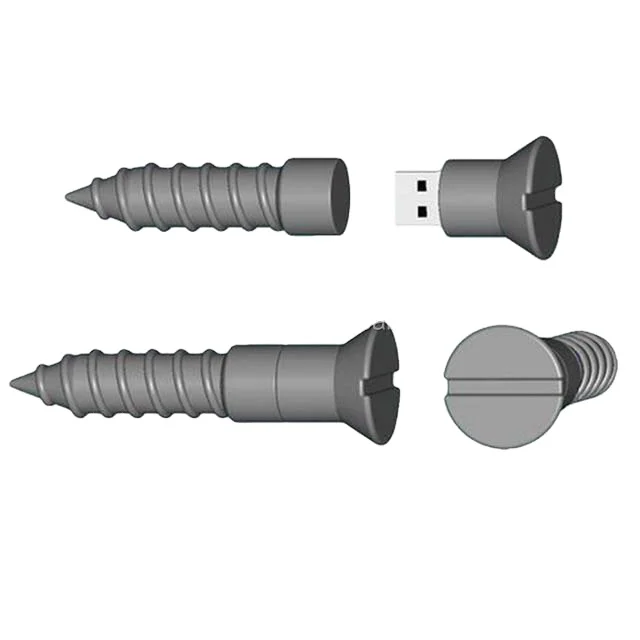 Customized USB Sticks Customized Screw Shape,Black Screw USB Flash Drive