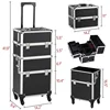 2 in 1 black trolley case