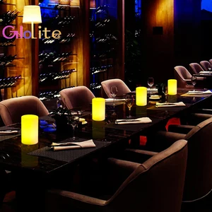 Golite LED Cylindrical Lamp Plastic Body Remote Control Table Lamp for Restaurant Bedroom Hotel AC Power Supply Decorative Light