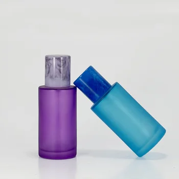 Private Label Logo Printing Frosting Clear Round Minimalist Reusable 30ml 50ml 100ml Perfume Body Mist Toner Glass Bottle
