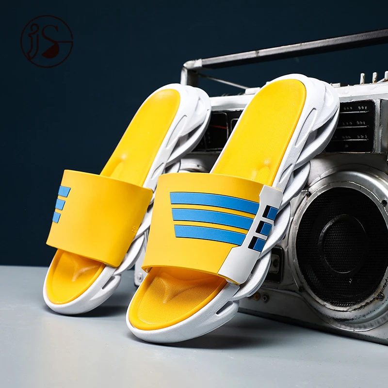 2021 Fashion colorful men slides footwear casual comfort mans slipper lightweight anti slip men slides