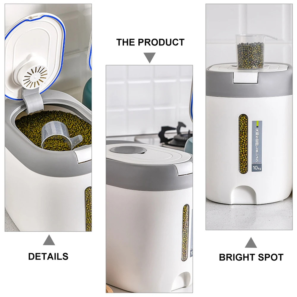 Kitchen Container 10kg Bucket Moistureproof Insectproof Rice Box