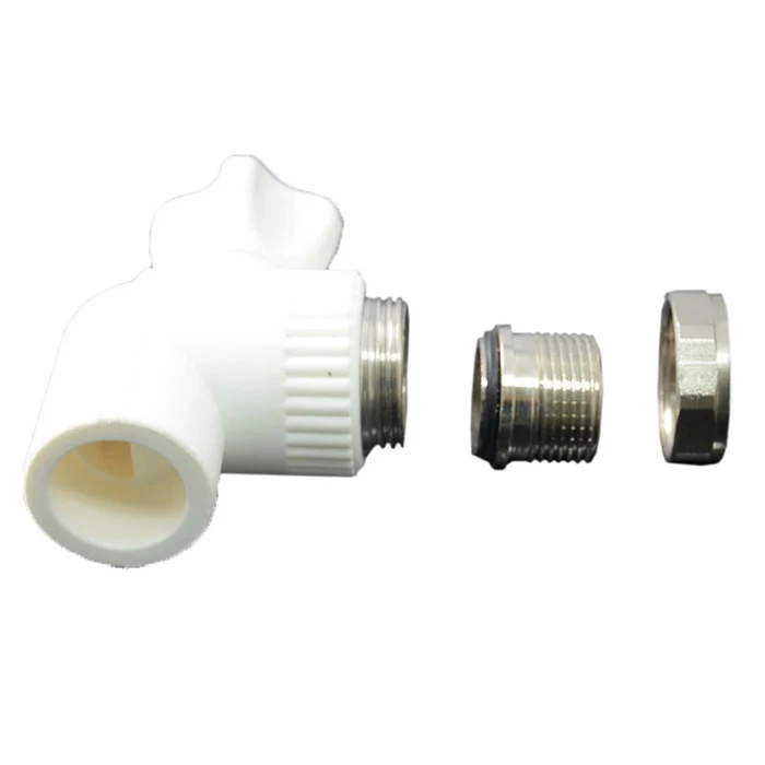 plastic ppr male threaded elbow ball valve