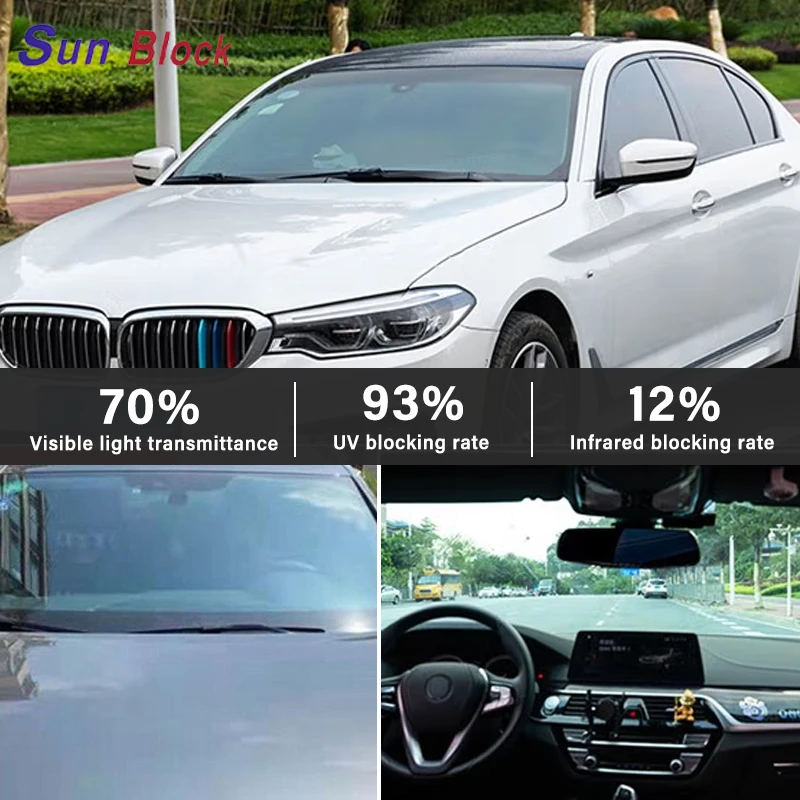 Sun Block 2ply Window Film Car Protection Glass Window Film 1.52m X 30m Window Tint 99 Uvproof