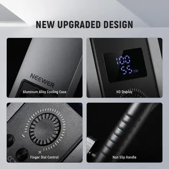 2 Pack Handheld Dimmable 3200K~5600K CRI97+ Video Lights with Stands NEEWER Upgraded LED Video Light Stick & 2.4G Remote Kit detail image