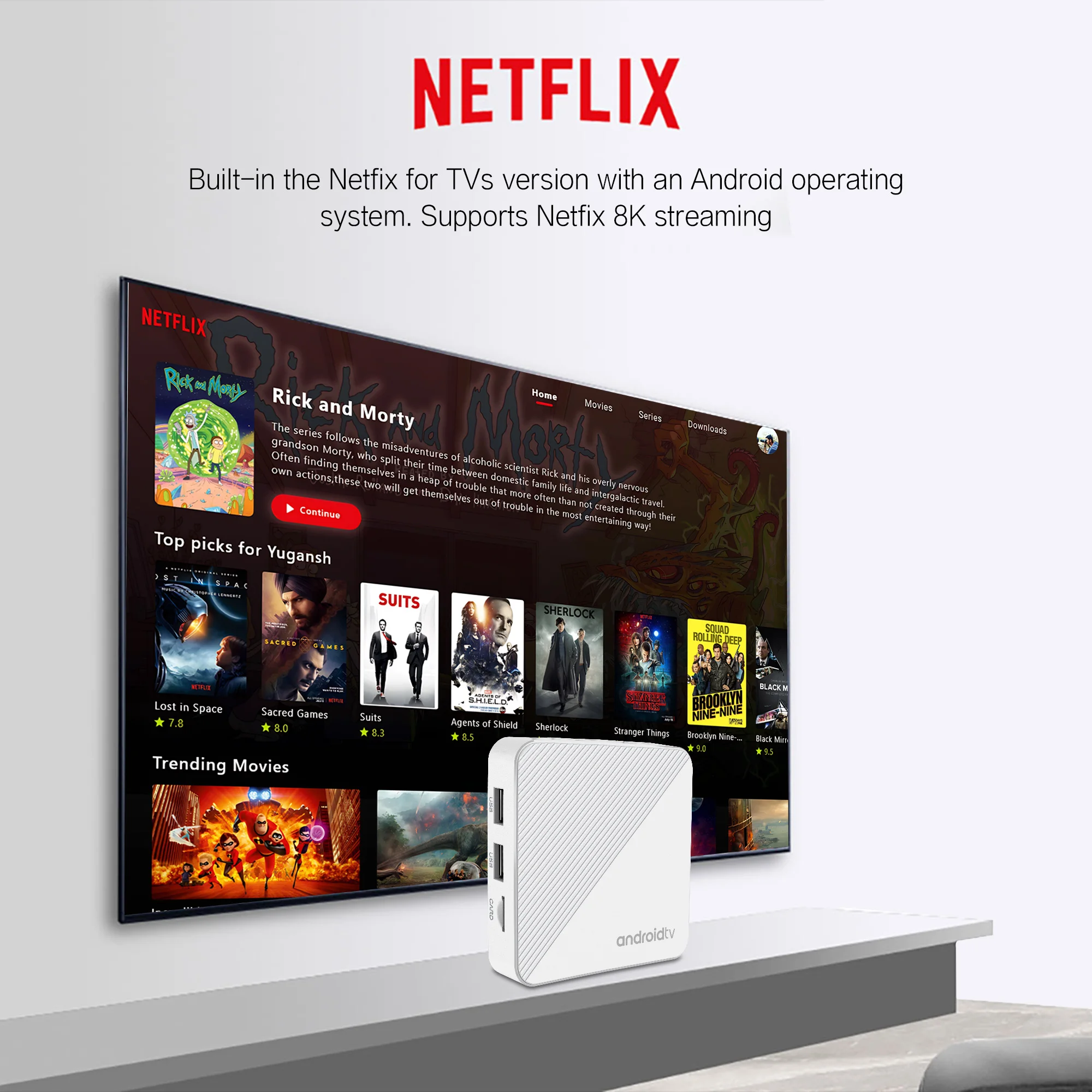 Mortal T1X Android 14.0 4K Set-top Box, Allwinner H313 Quad Core