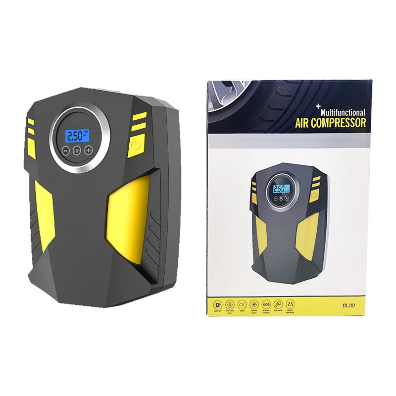 Автомобильный воздушный насос, портативный интеллектуальный воздушный насос с цифровым дисплеем, маленький ручной автомобильный воздушный насос, насос