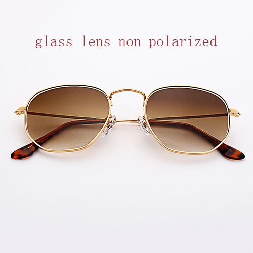 3548 Hexagonal Sunglasses Polarized Women Men 54mm Glass Lens Mirror  Gradient Color Sun Glasses Oculos De Sol Gafas UV400