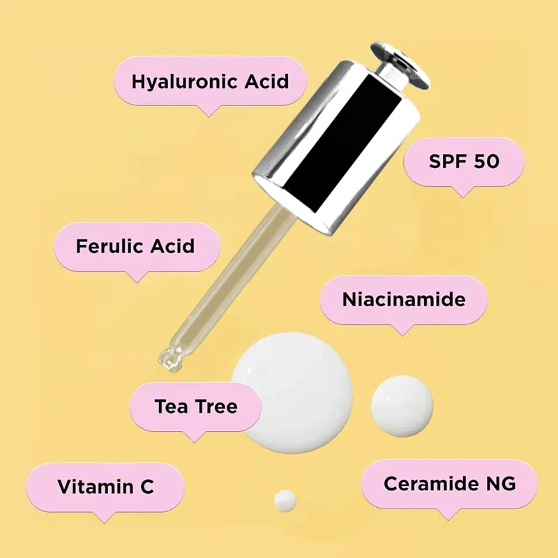 Собственная Марка SPF 50, Солнцезащитная Сыворотка для лица для ударов