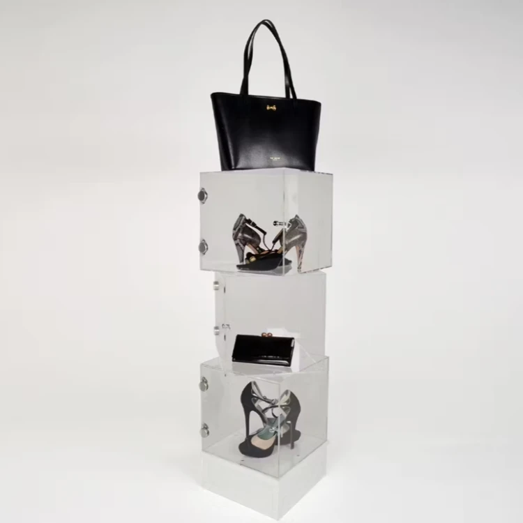 Stacking Designed Clear Acrylic Lockable Display Cubes| Alibaba.com