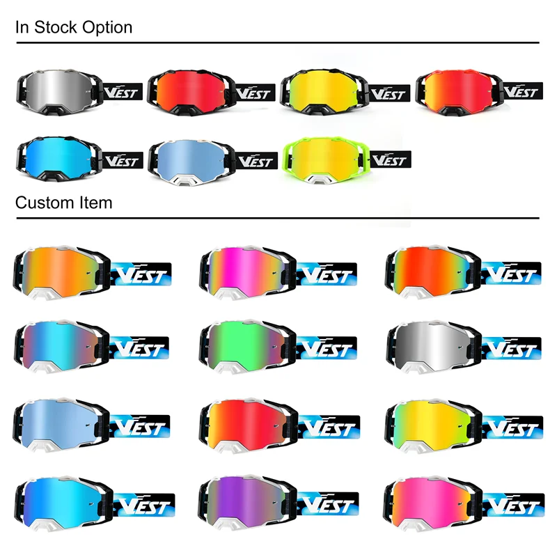 Easy Change Lens Motocross Mx Goggles With Tear Offs Film Exchangeable