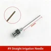 Aguja de irrigación recta de 9 pulgadas