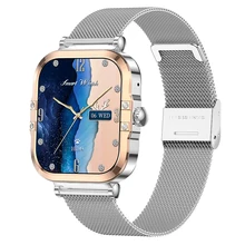 Unisex Fitness Sports Smart Watch AMOLED Touch Screen Android IP68 Waterproof Alloy Case Including Sleep Tracker