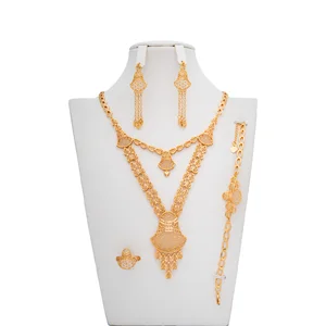 Luxury Fine Gold Plated Bridal Jewelry Set for Women Made in China Wedding & Party Occasions