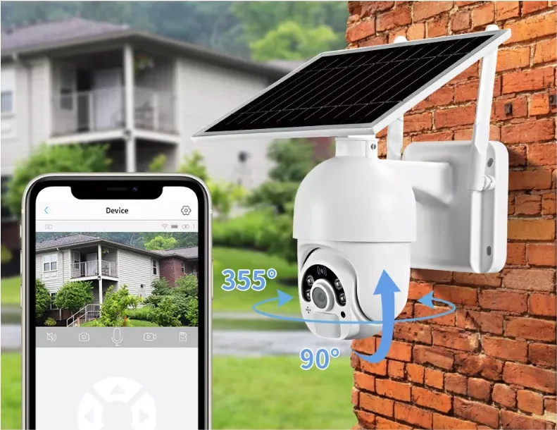 4G PTZ Wireless Outdoor Security Camera with 20W Solar Panel