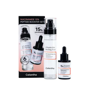 Hot Sale Private Label Niacinamide Peptide Booster Set Natural Anti-Aging Face Serum for Whitening