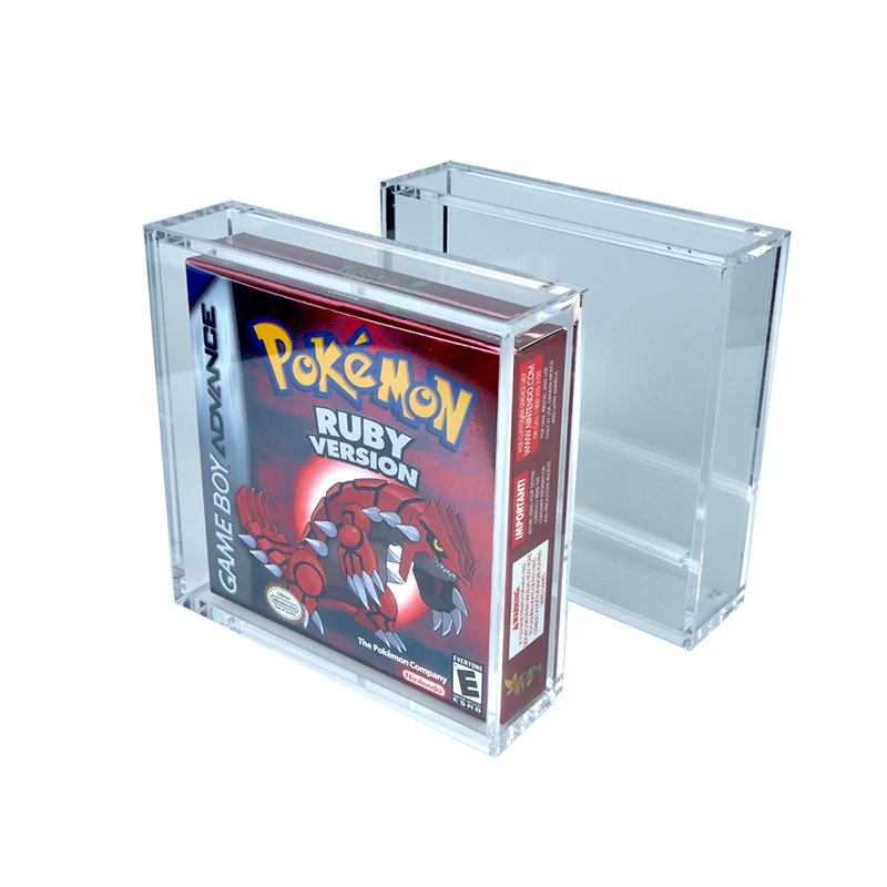 Custom Gameboy GBA GBC Game Box Acrylic Display Case With  Strong Magnet Lid for Acrylic Pokemon Booster Box