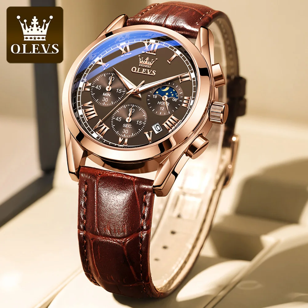 OLEVS 2871 Luxury Men's Quartz Analog Watch - Casual 30 Bar Water