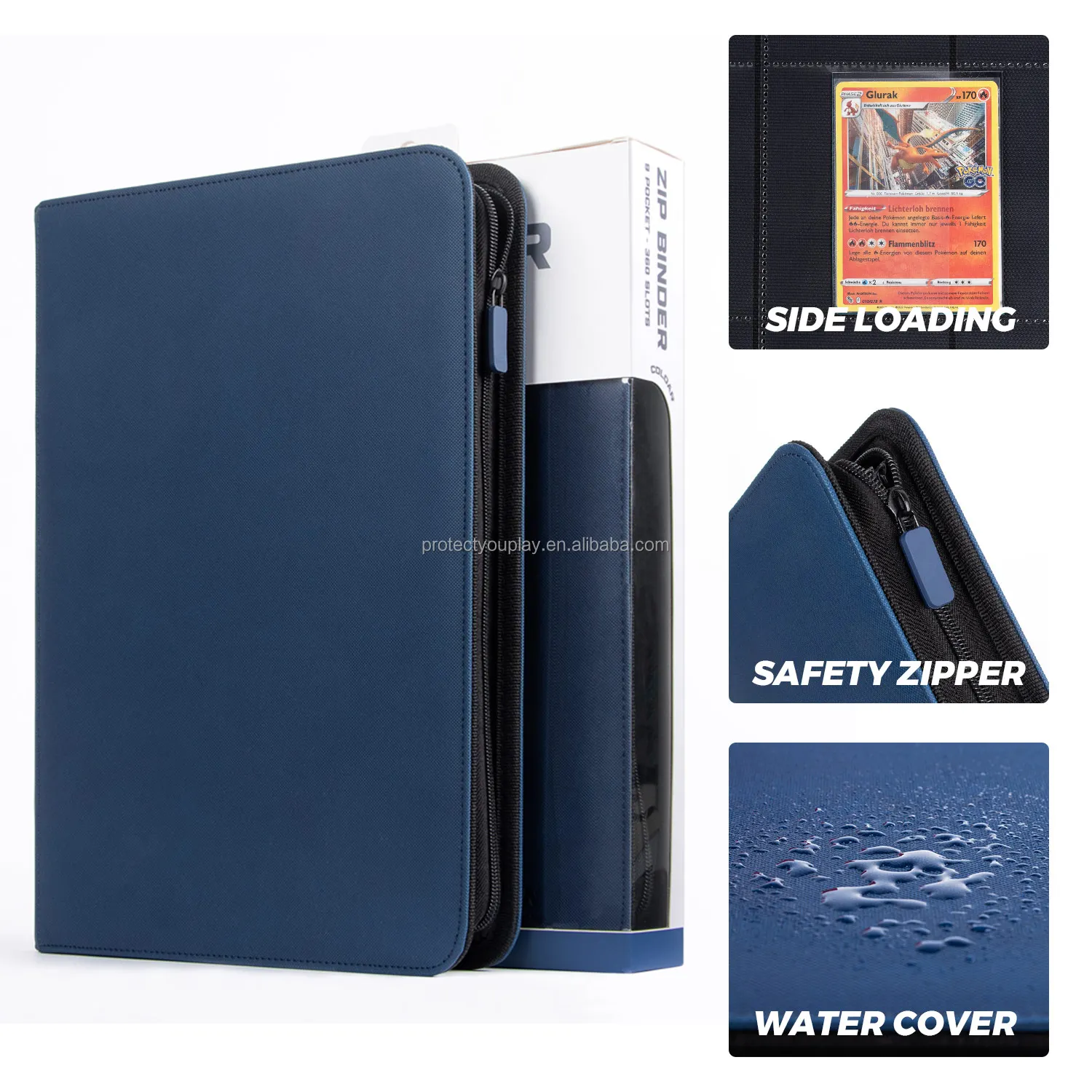 Custom Collector Vault Trading Card Binder - 9 Pocket for Pokemon, Baseball, Football & Sports Cards Storage Custom Collector Vault Trading Card Binder - 9 Pocket for Pokemon, Baseball, Football & Sports Cards Storage