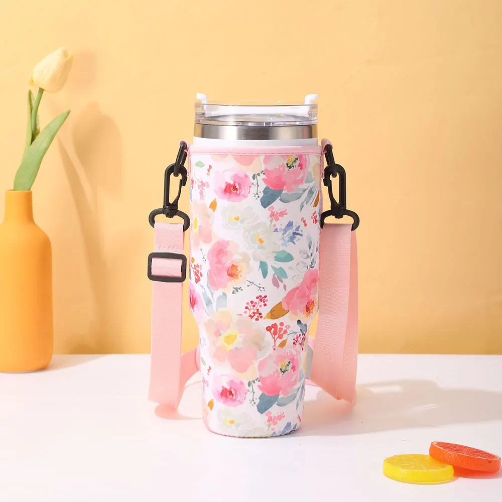 Colorful Travel Sleeve Pouch Bag For Stanley Cup 40Oz With Handle Tumbler Water Bottle Thermal Adjustable Strap Bt17 Laudtec manufacture