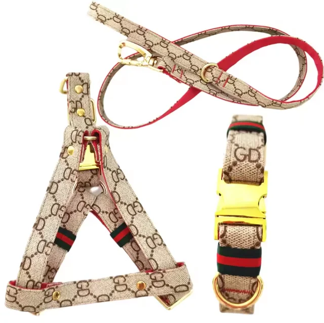 Dropshipping Wholesale Dog Collar and Leash Set Outdoor Training Pet Collar luxury Designer Dog Harness Leash