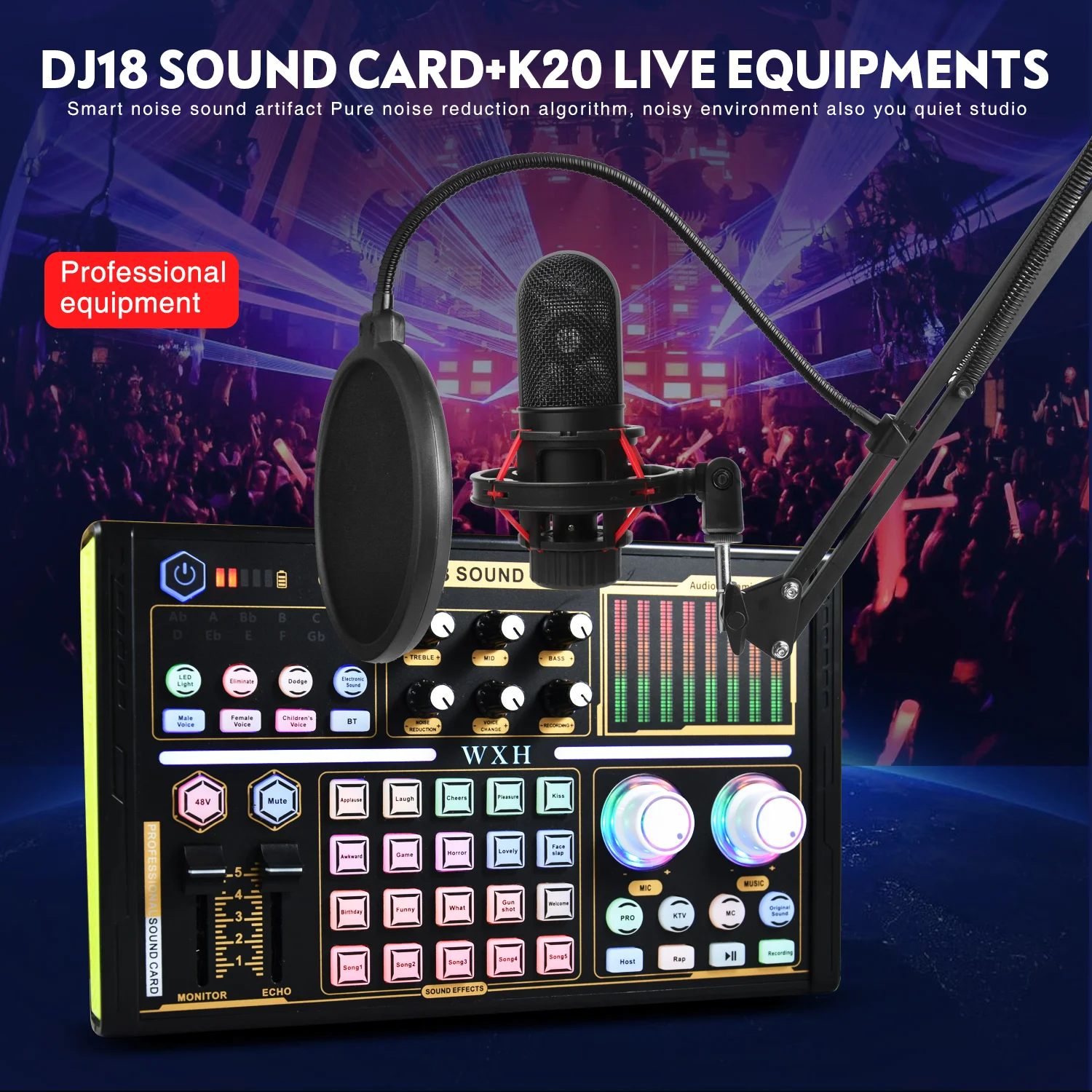 Bm Professional Pc Dj Sound Card Set Bm Mic Studio Condenser Microphone For Karaoke